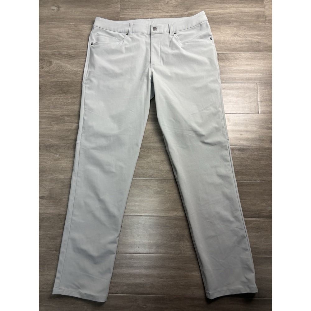 Lululemon ABC Classic Fit Warpstreme Mens Pants 34x32 Performance Gray M5583S